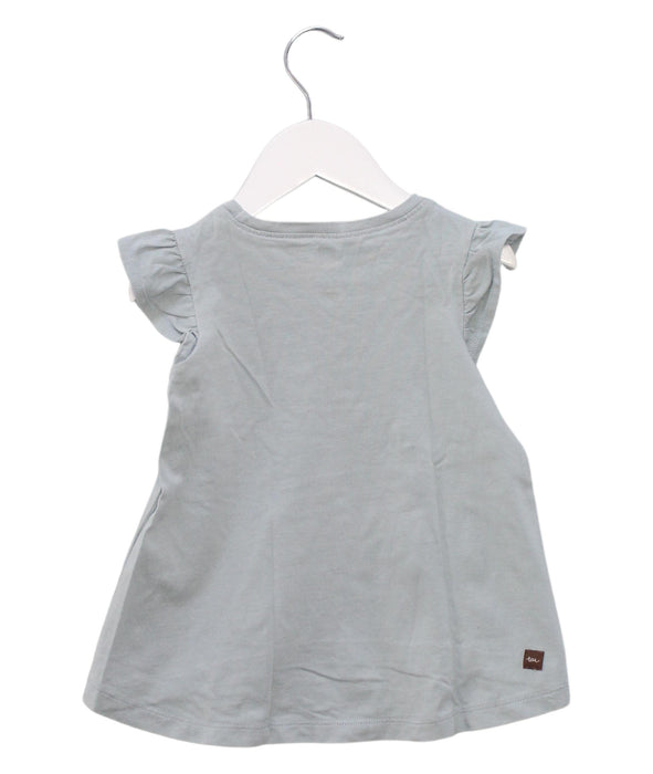 A Blue Short Sleeve Tops from Tea in size 2T for girl. (Back View)