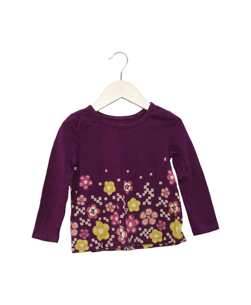 A Purple Long Sleeve Tops from Tea in size 2T for girl. (Front View)
