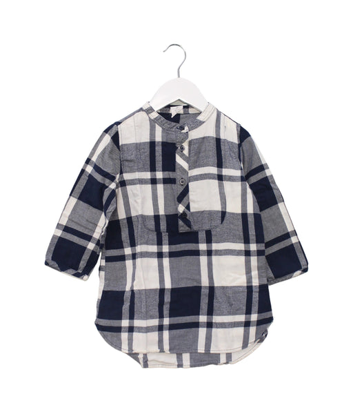 A Navy Long Sleeve Tops from Crewcuts in size 4T for girl. (Front View)