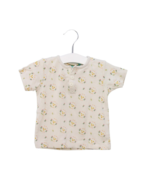 A Ivory Short Sleeve Tops from Little Green Radicals in size 6-12M for girl. (Front View)
