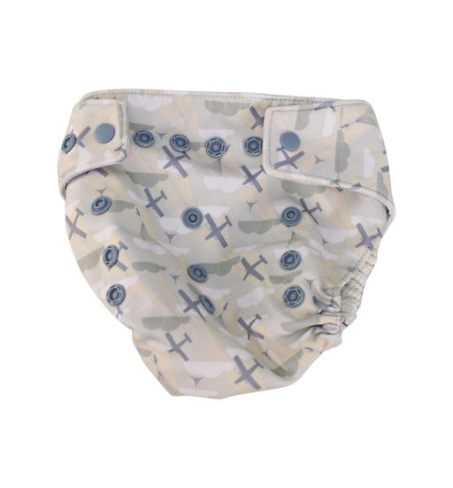 A Green Cloth Diapers from GroVia in size O/S for boy. (Front View)