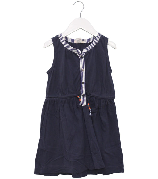A Navy Sleeveless Dresses from Crewcuts in size 5T for girl. (Front View)