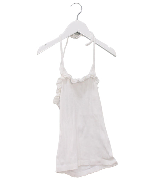 A White Sleeveless Tops from Ralph Lauren in size 4T for girl. (Front View)