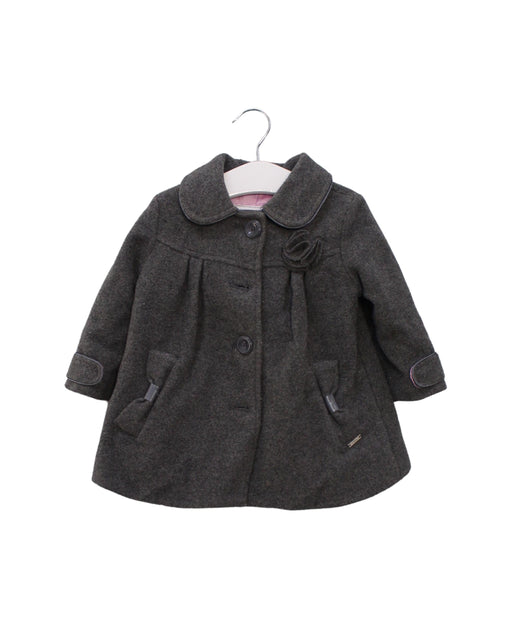 A Grey Coats from Primigi in size 6-12M for girl. (Front View)