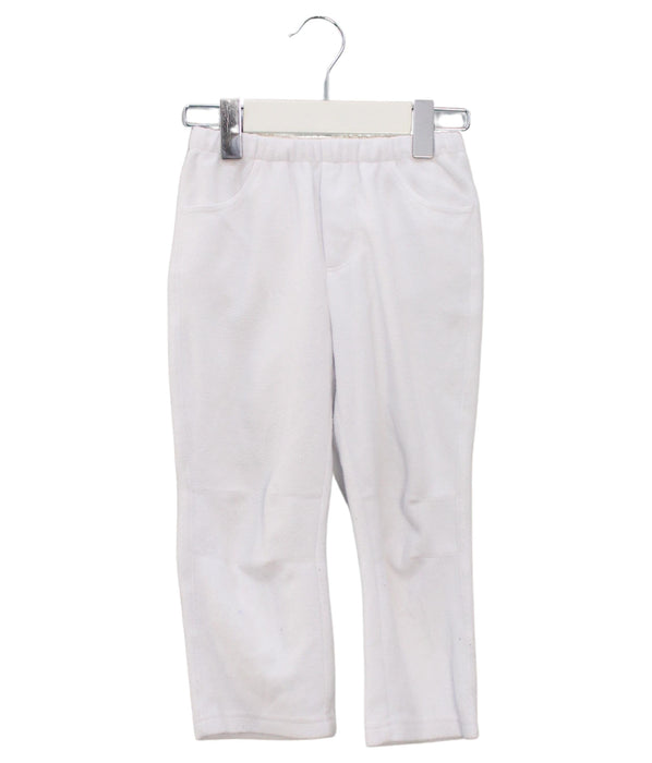 A White Sweatpants from Poivre Blanc in size 3T for girl. (Front View)
