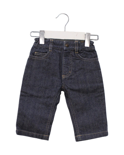 A Blue Jeans from Petit Bateau in size 3-6M for boy. (Front View)