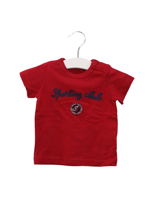 A Red Short Sleeve T Shirts from Jacadi in size 6-12M for boy. (Front View)
