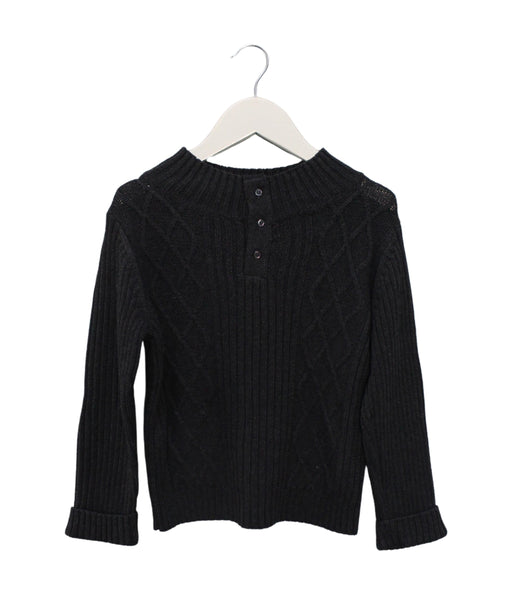 A Black Knit Sweaters from Velveteen in size 6T for boy. (Front View)