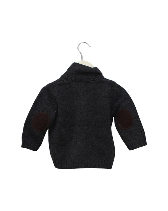 A Black Cardigans from Bout'Chou in size 6-12M for boy. (Back View)