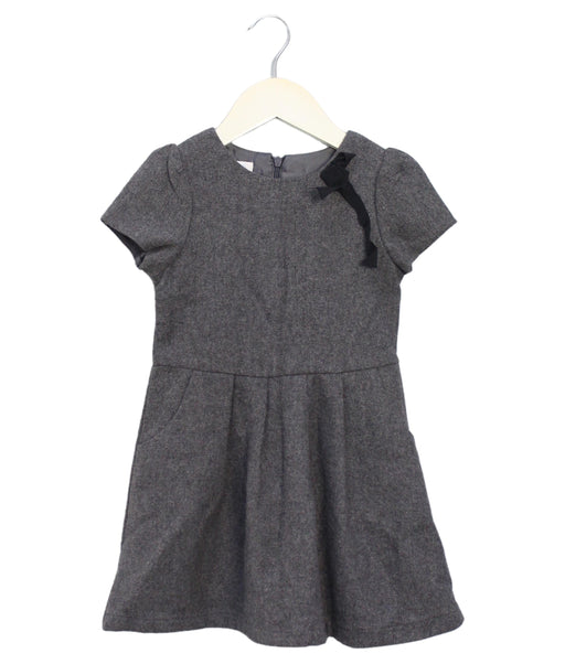 A Grey Short Sleeve Dresses from Jacadi in size 3T for girl. (Front View)