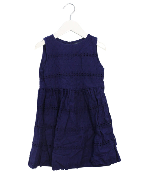 A Navy Sleeveless Dresses from Tommy Hilfiger in size 4T for girl. (Front View)