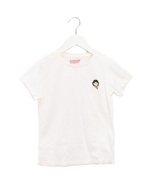 A White Short Sleeve T Shirts from Chickeeduck in size 7Y for girl. (Front View)