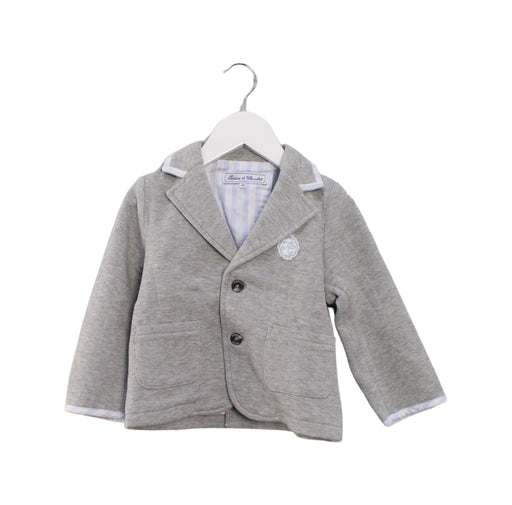 A Grey Blazers from Tartine et Chocolat in size 4T for boy. (Front View)