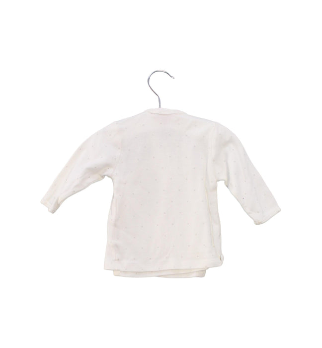 A White Long Sleeve Tops from Bonpoint in size 0-3M for boy. (Back View)
