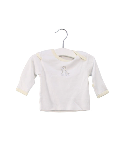 A White Long Sleeve Tops from Kissy Kissy in size 0-3M for boy. (Front View)