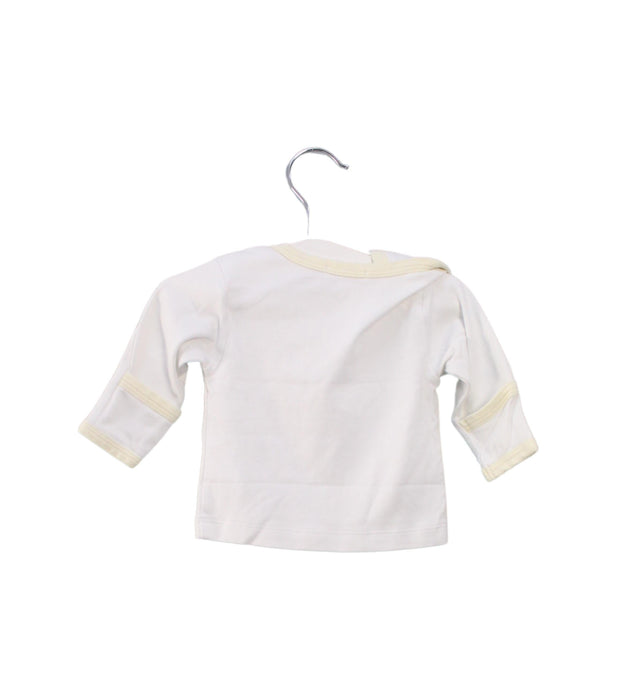 A White Long Sleeve Tops from Kissy Kissy in size 0-3M for boy. (Back View)