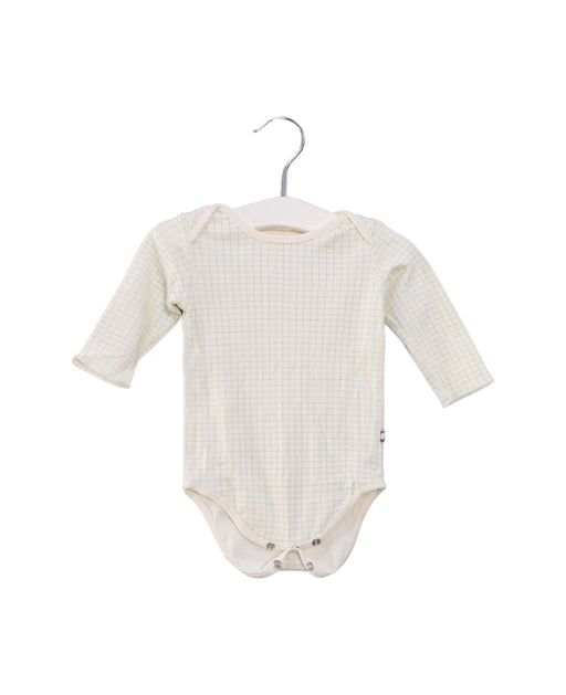 A Ivory Long Sleeve Bodysuits from Oeuf in size 3-6M for neutral. (Front View)