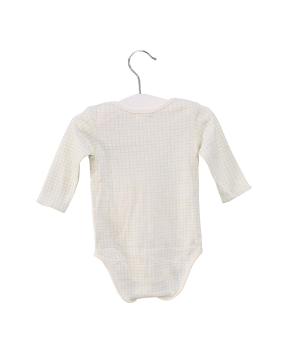 A Ivory Long Sleeve Bodysuits from Oeuf in size 3-6M for neutral. (Back View)
