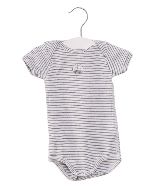 A White Short Sleeve Bodysuits from Petit Bateau in size 3-6M for boy. (Front View)