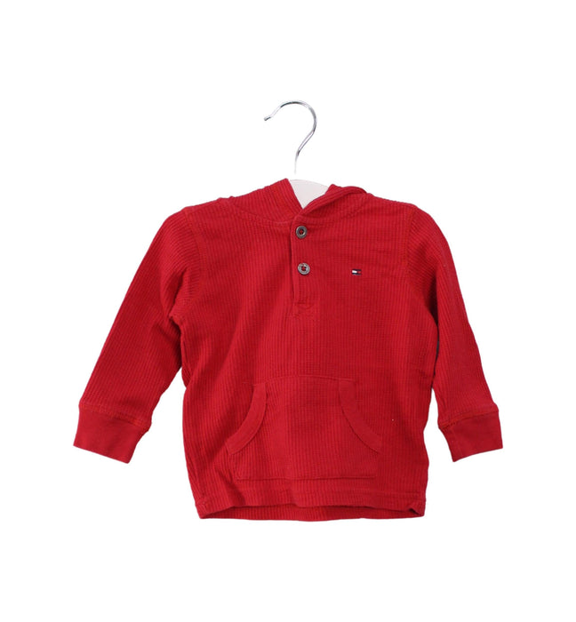A Red Long Sleeve Tops from Tommy Hilfiger in size 6-12M for boy. (Front View)