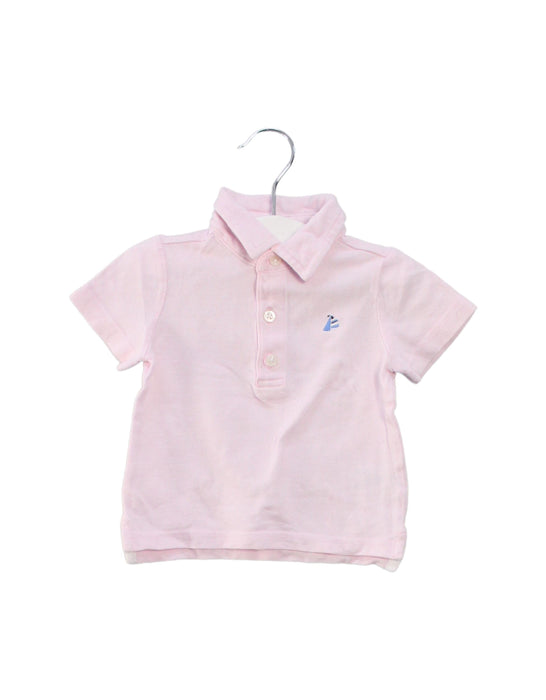 A Pink Short Sleeve Polos from Janie & Jack in size 6-12M for boy. (Front View)