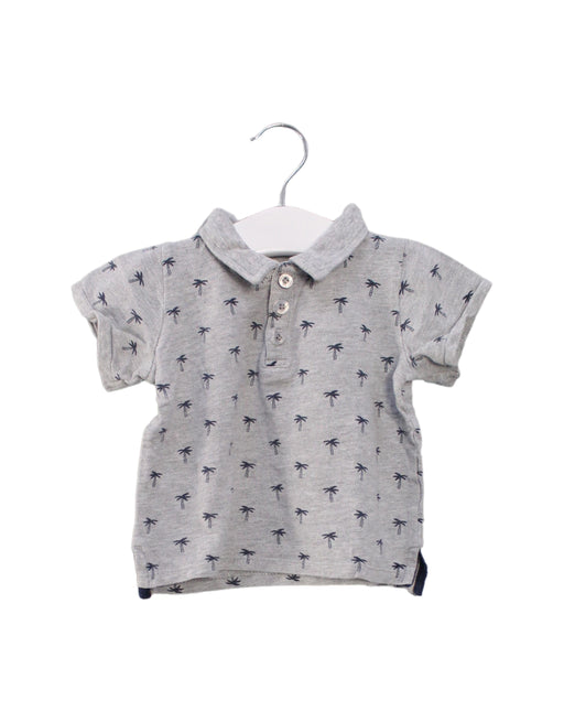 A Grey Short Sleeve Polos from Seed in size 6-12M for boy. (Front View)