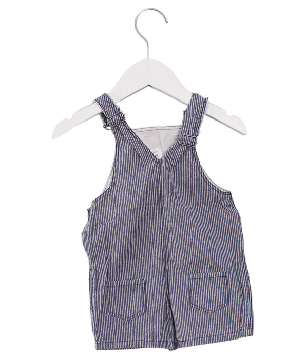 A Navy Overall Shorts from Seed in size 3-6M for boy. (Back View)