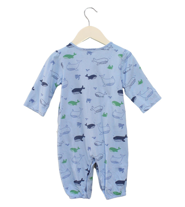 A Blue Long Sleeve Jumpsuits from Mides in size 6-12M for boy. (Back View)