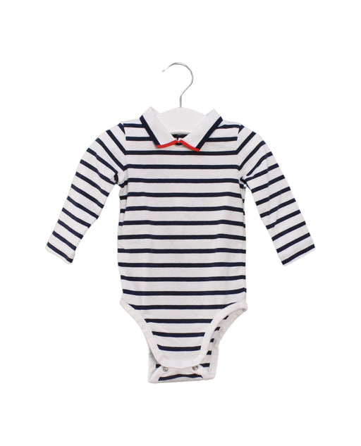 A Navy Long Sleeve Bodysuits from Jacadi in size 3-6M for boy. (Front View)