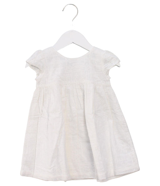 A White Sleeveless Dresses from Bout'Chou in size 6-12M for girl. (Front View)