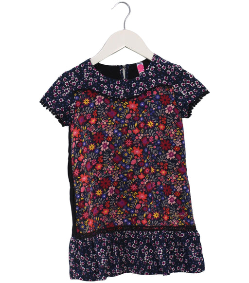 A Navy Short Sleeve Dresses from Desigual in size 3T for girl. (Front View)