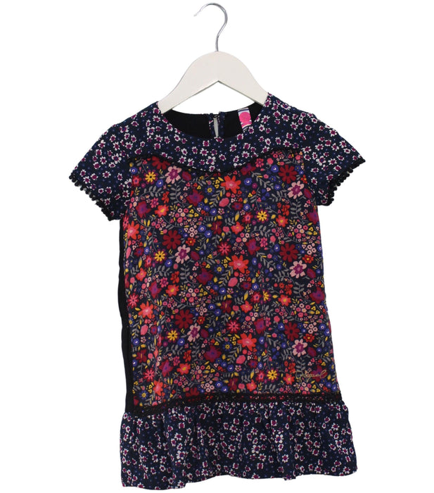 A Navy Short Sleeve Dresses from Desigual in size 3T for girl. (Front View)