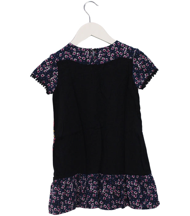 A Navy Short Sleeve Dresses from Desigual in size 3T for girl. (Back View)