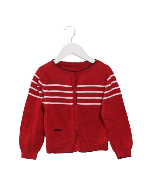 A Red Cardigans from Jacadi in size 4T for neutral. (Front View)