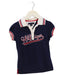 A Navy Short Sleeve Polos from Tommy Hilfiger in size 4T for girl. (Front View)