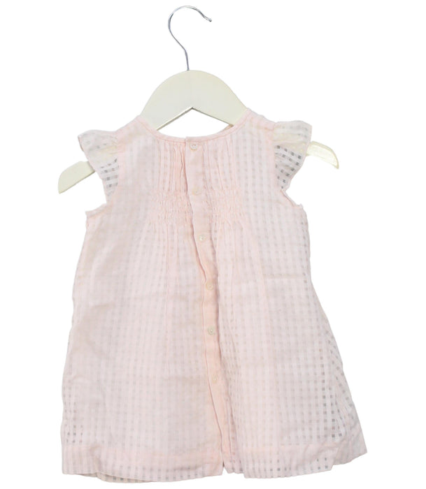A Pink Sleeveless Dresses from Bonpoint in size 6-12M for girl. (Back View)