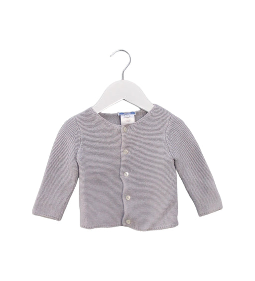 A Grey Cardigans from Jacadi in size 3-6M for boy. (Front View)