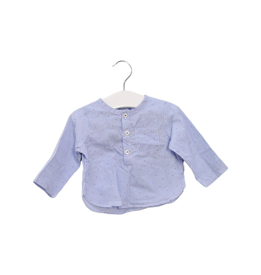 A Blue Long Sleeve Tops from Jacadi in size 3-6M for boy. (Front View)