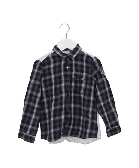 A Navy Shirts from IKKS in size 3T for boy. (Front View)