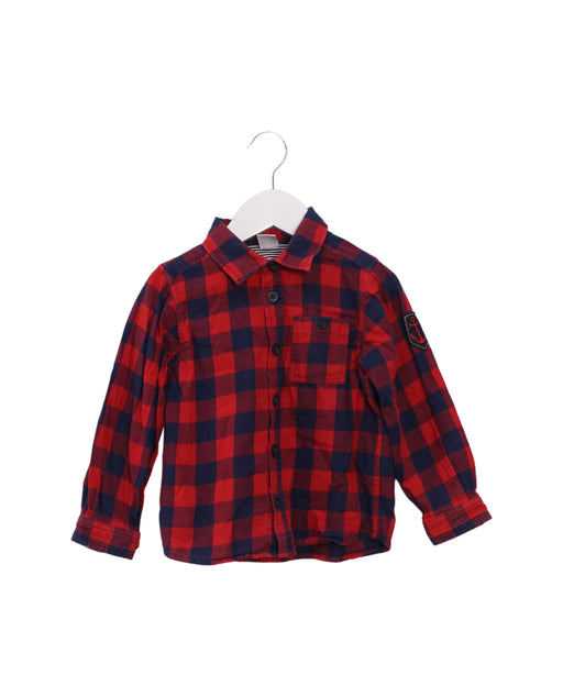 A Red Shirts from Petit Bateau in size 4T for boy. (Front View)