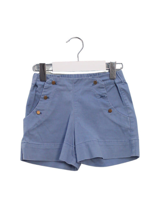 A Blue Shorts from Velveteen in size 6T for girl. (Front View)