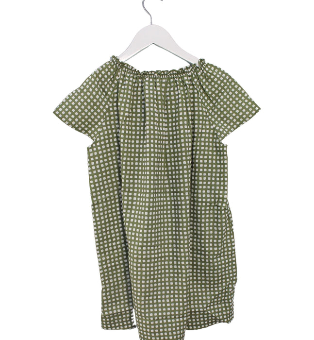 A Green Short Sleeve Dresses from Babe & Tess in size 10Y for girl. (Back View)