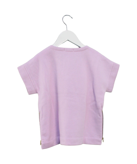 A Purple Short Sleeve Tops from Crewcuts in size 4T for girl. (Back View)