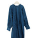A Blue Long Sleeve Dresses from Velveteen in size 12Y for girl. (Front View)