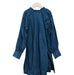 A Blue Long Sleeve Dresses from Velveteen in size 12Y for girl. (Back View)