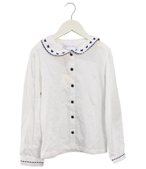 A White Long Sleeve Tops from Rachel Riley in size 10Y for girl. (Front View)