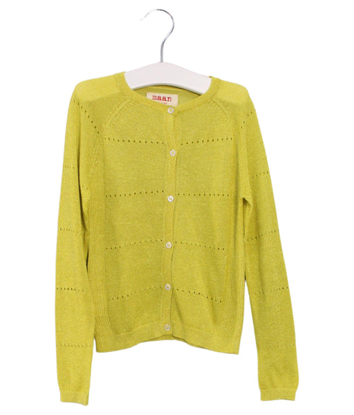A Yellow Cardigans from Maan in size 4T for girl. (Front View)