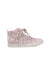 A Pink Sneakers from Geox in size 7Y for girl. (Back View)