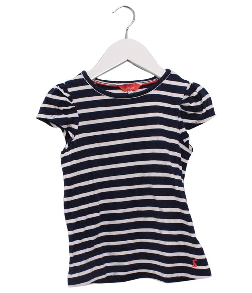 A Navy Short Sleeve Tops from Joules in size 5T for girl. (Front View)