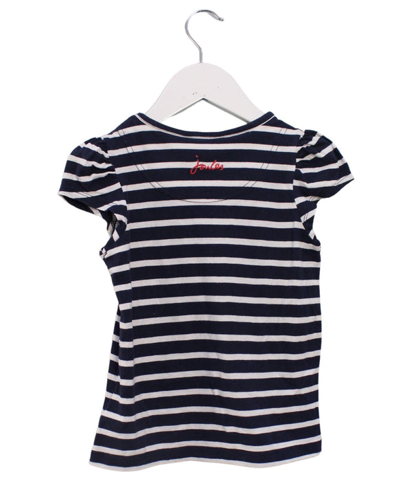 A Navy Short Sleeve Tops from Joules in size 5T for girl. (Back View)